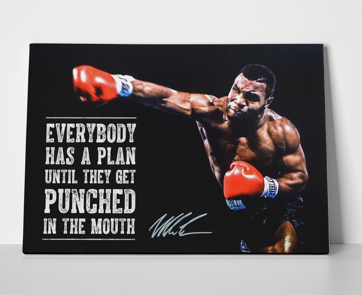 Mike Tyson Quote Poster Canvas Or Banner Etsy