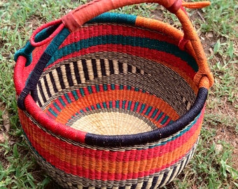 Newest addition,Bolga Grocery basket,Large basket African Market basket, Bolgatanga Baskets,Storage basket, Gift basket, Made in Ghana