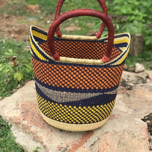 Bolga Basketlarge Basket African Market Basket Bolgatanga - Etsy