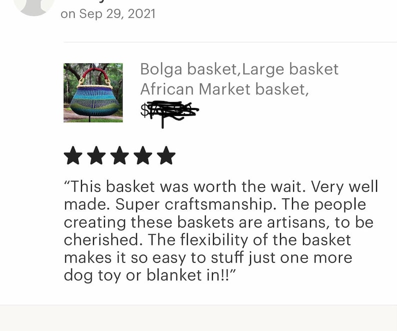 Bolga basket,Large basket African Market basket, Bolgatanga Baskets,Storage basket, Gift basket, Made in Ghana image 4