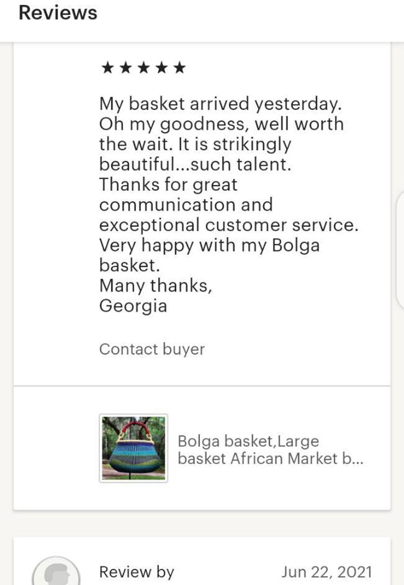 Bolga basket,Large basket African Market basket, Bolgatanga Baskets,Storage basket, Gift basket, Made in Ghana image 8