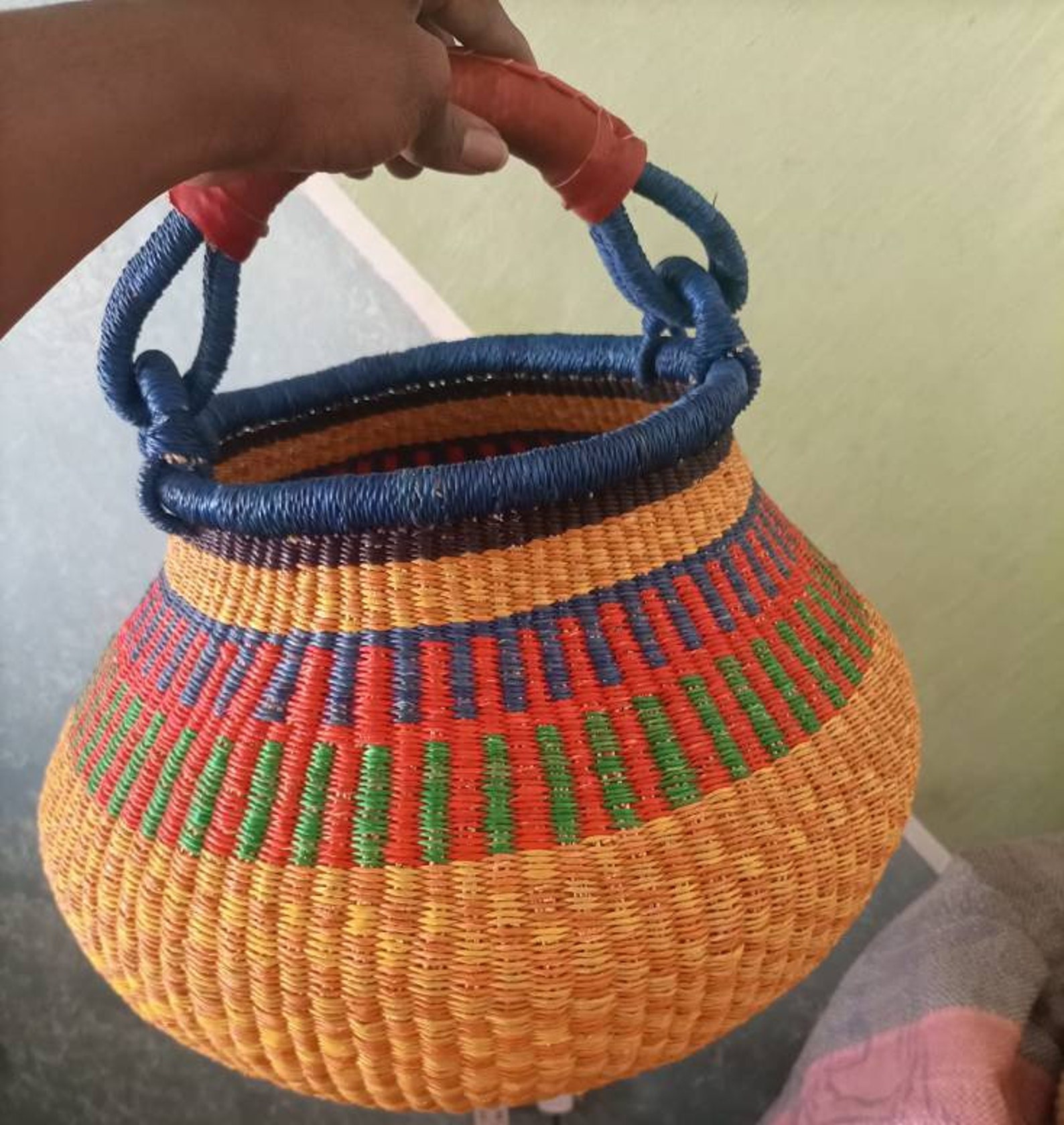 Bolga basketLarge basket African Market basket Bolgatanga Etsy