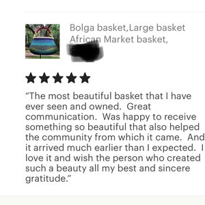 Bolga basket,Large basket African Market basket, Bolgatanga Baskets,Storage basket, Gift basket, Made in Ghana image 5