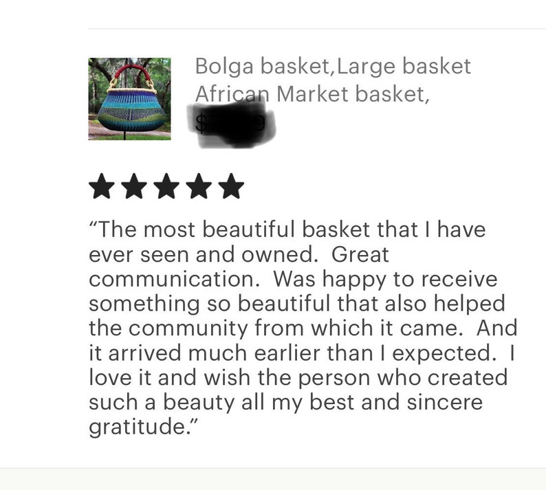 Bolga basket,Large basket African Market basket, Bolgatanga Baskets,Storage basket, Gift basket, Made in Ghana image 5