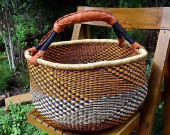 Bolga basket,Large basket African Market basket, Bolgatanga Baskets,Storage basket, Gift basket, Made in Ghana