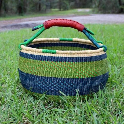 Bolga Basket Large Basket African Market Basket Bolgatanga Etsy