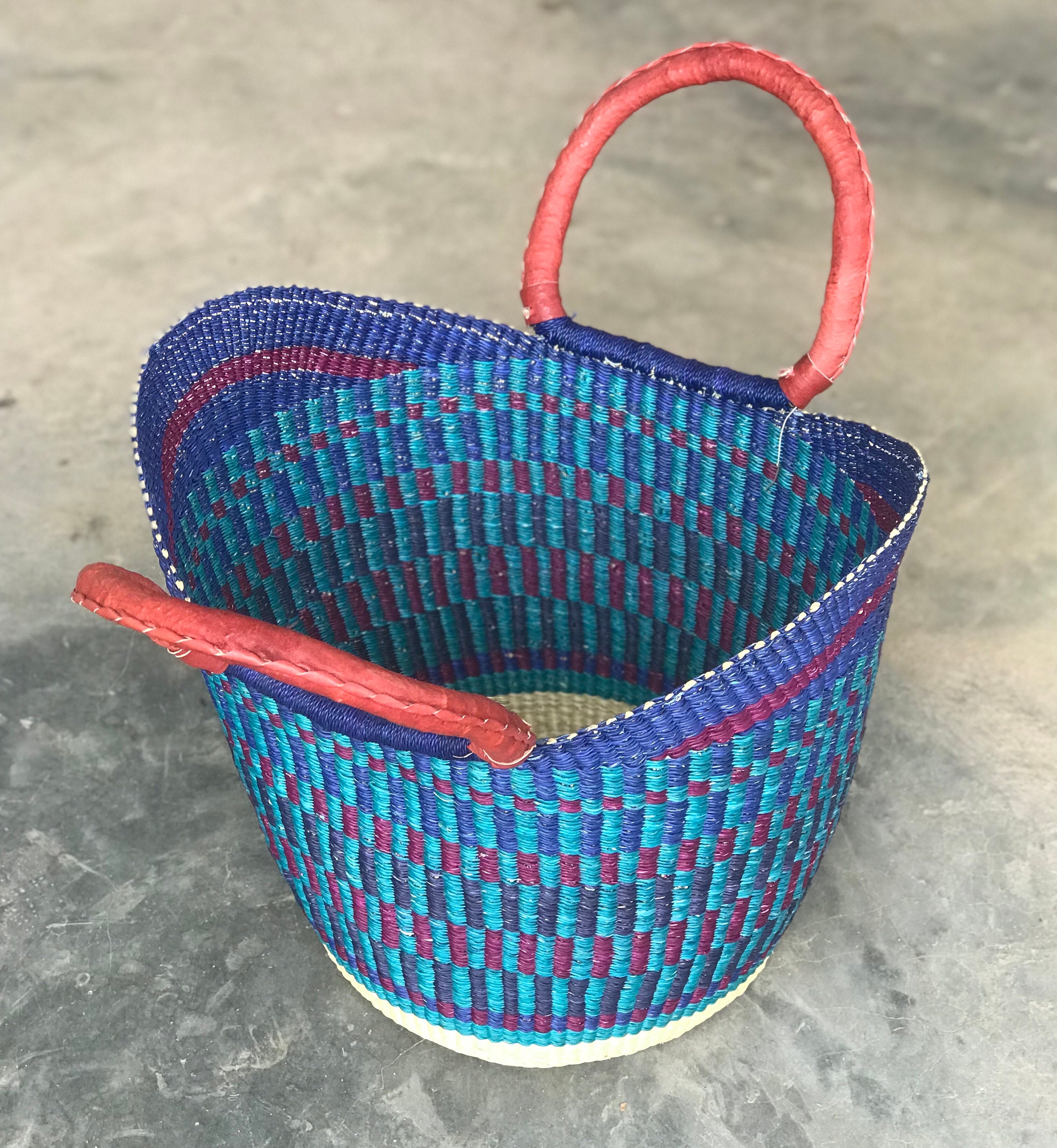 Bolga Basketlarge Basket African Market Basket Bolgatanga Etsy