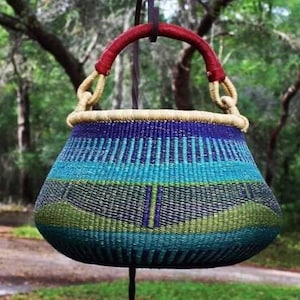 Bolgamand, grote mand Afrikaanse marktmand, Bolgatanga-manden, opbergmand, cadeaumand, Made in Ghana