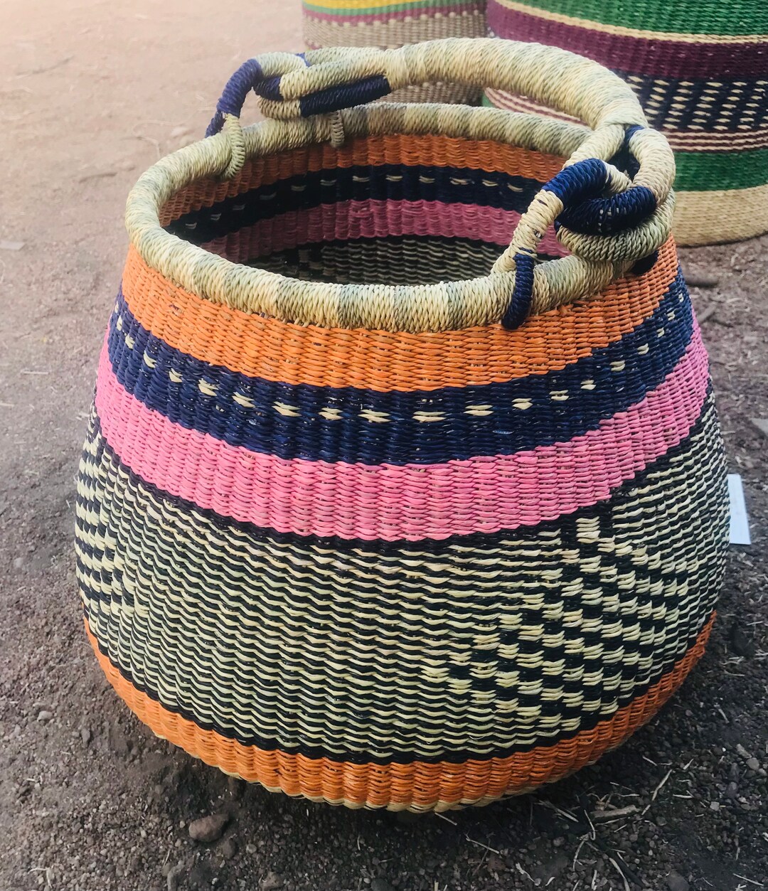 Bolga Basket,large Basket African Market Basket, Bolgatanga Baskets