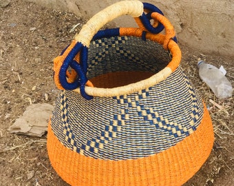 Newest-Latest addition ,Large Bolga Pot basket,African Market basket, Bolgatanga Baskets,Storage basket, Gift basket, Made in Ghana