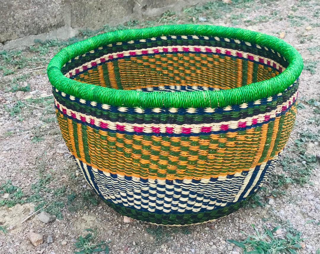 Bolga Basket,large Basket African Market Basket, Bolgatanga Baskets,storage Basket, Gift Basket