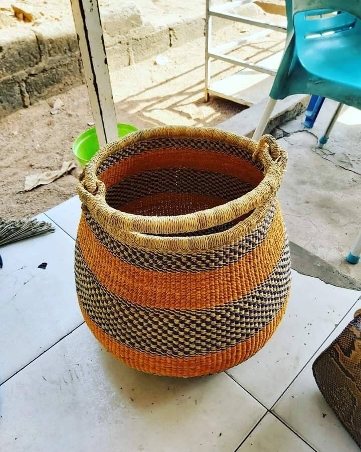 U shopper Bolga basket,Large basket African Market basket Made in Ghana