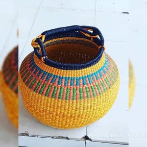 Bolga basket,Large basket African Market basket, Bolgatanga Baskets,Storage basket, Gift basket, Made in Ghana