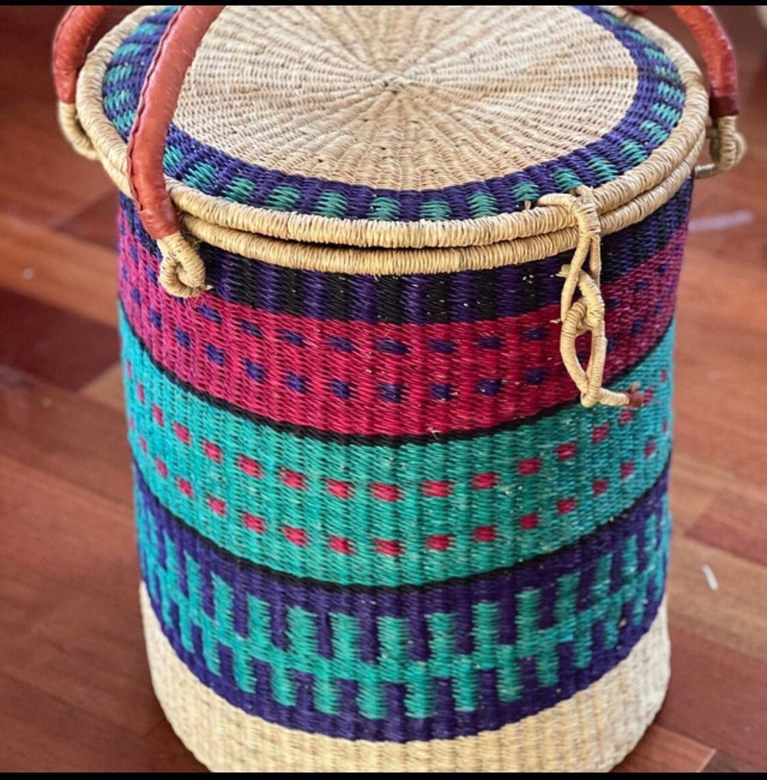 Laundry Bolga Basketlarge Basket African Market Basket Etsy