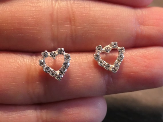 Tiffany & Co. Open Heart Stud Earrings 18K White Gold and Diamonds White  gold 2240841