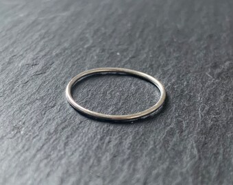 SIlver Band Ring - Ultra Thing Ring - 1,0 mm Ring - Sterling Silber Ring - Minimalist Ring - Layering Ring - Stapel Ring - Stapelring - Stapelring -