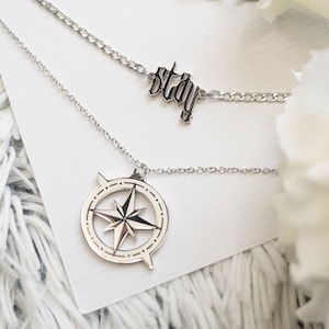 STRAY KIDS Stay Nachimbong NECKLACE, kpop necklaces, letter or compass necklace