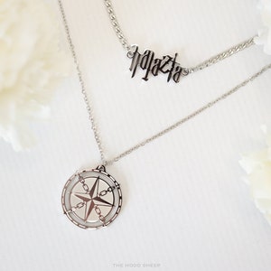 ATEEZ "Halazia" kpop necklaces, letter or compass necklace | kpop jewelry |gold stainless steel