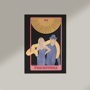 Britney Spears en Justin Timberlake Tarot geïnspireerde kaartprint 11x17 inch poster