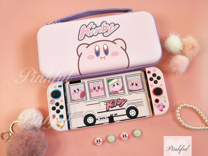 Kirby Nintendo Switch Oled Casecute Nintendo Switch Carrying Etsy