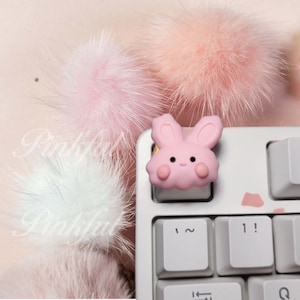 Anime Keycaps, schattige Keycaps, aangepaste Keycap, hars Keycaps, voor mechanisch toetsenbord, konijn computer decor, gepersonaliseerd cadeau voor meisje