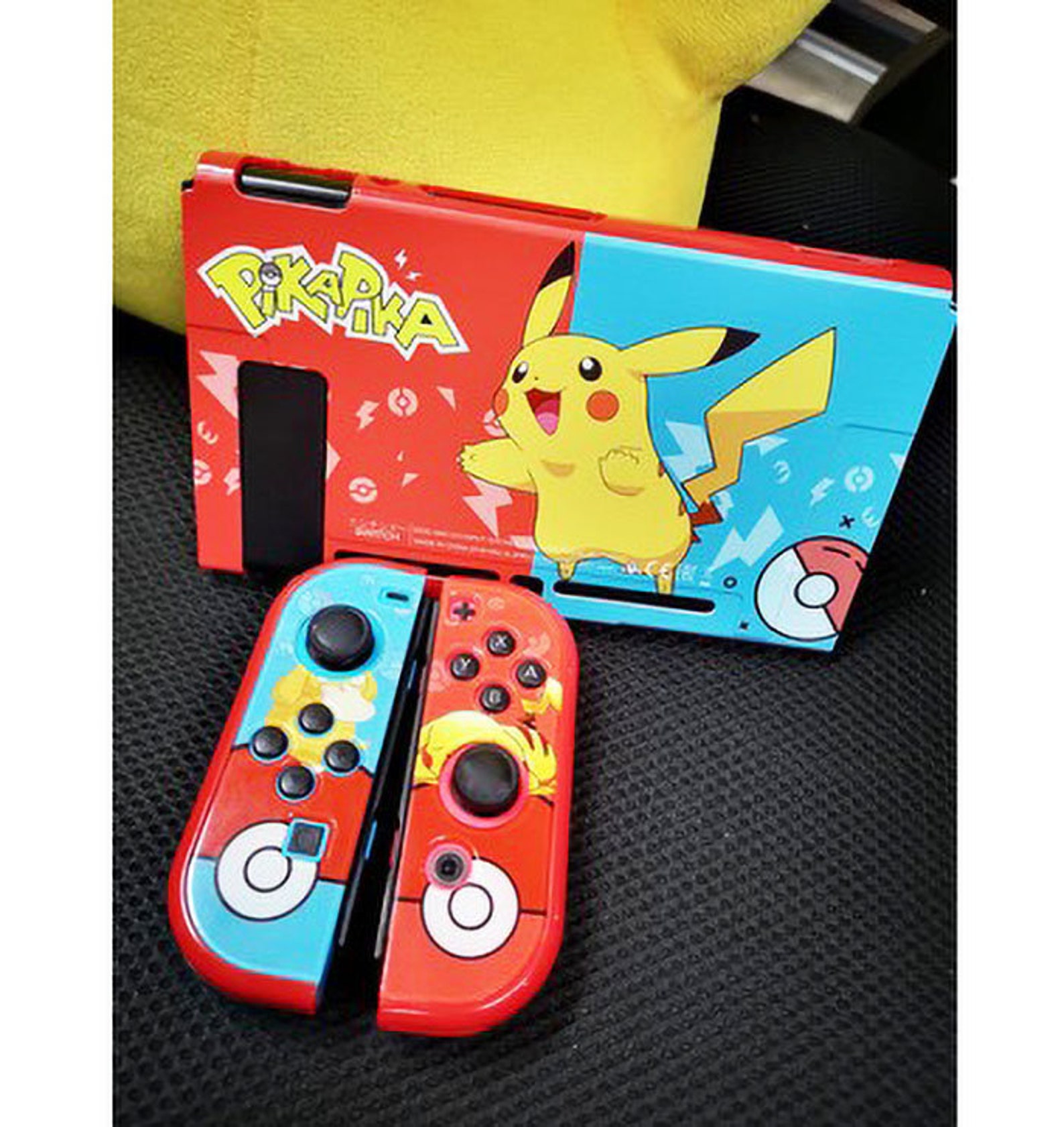 Dockable Nintendo Switch Case Pikachu Hard Protective Case Etsy