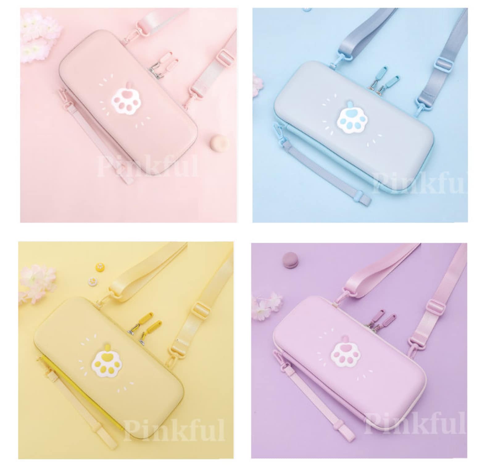 Paw Switch Lite Carrying Case Cute Pink Nintendo Switch | Etsy