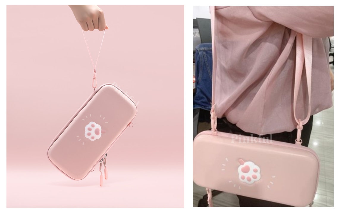 Paw Switch Lite Carrying Case Cute Pink Nintendo Switch | Etsy