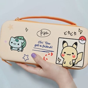 Nintendo Switch Futerał, Uroczy futerał z kreskówkową grafiką Nintendo Switch, Switch Twarda żółta ochronna obudowa, Akcesoria do Switch