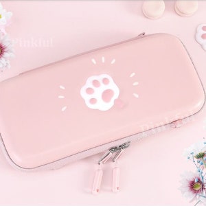 Paw Switch Lite Carrying Case, Cute Pink Nintendo Switch Travel ...