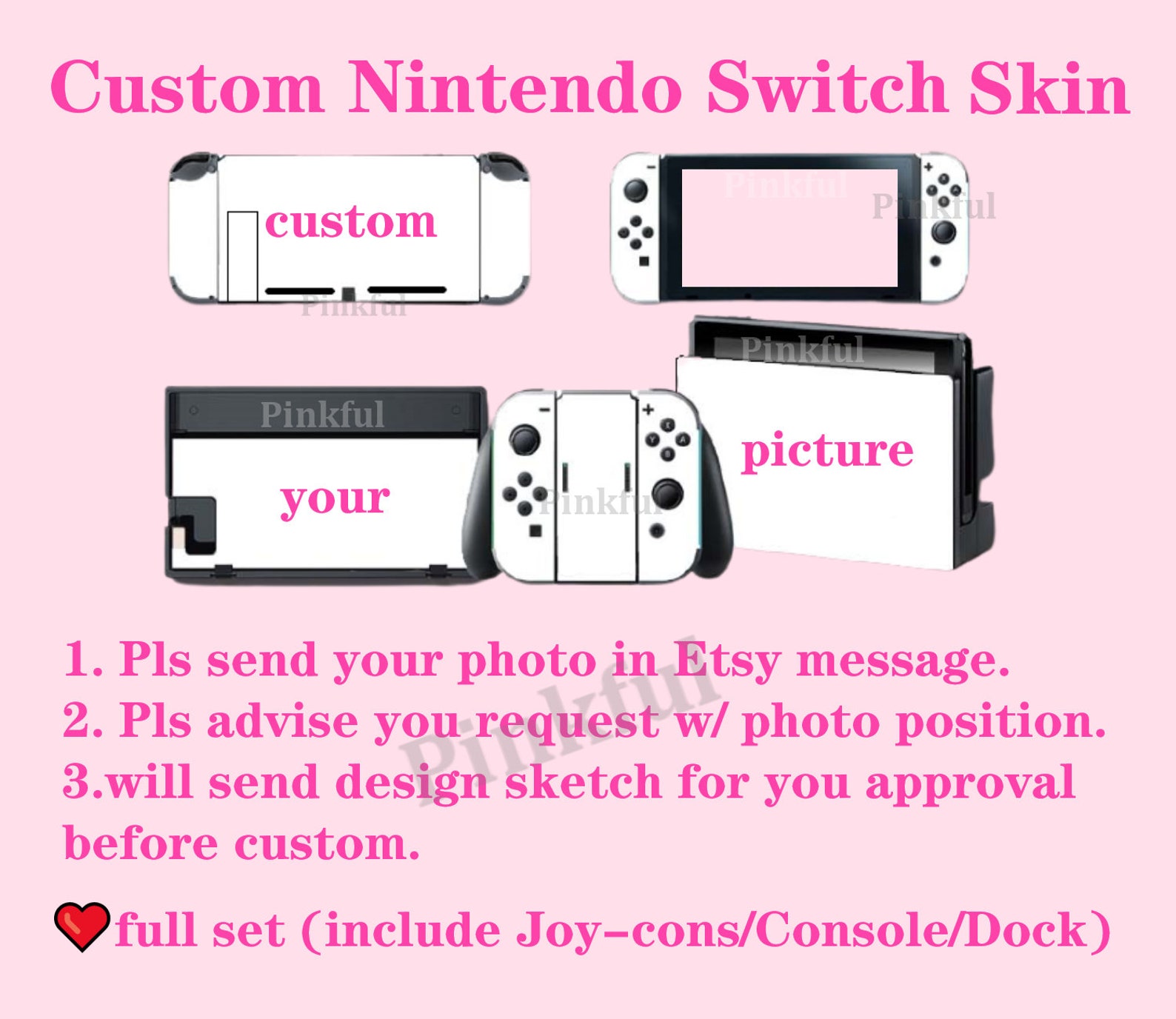 Paw Switch Lite Carrying Case Cute Pink Nintendo Switch | Etsy