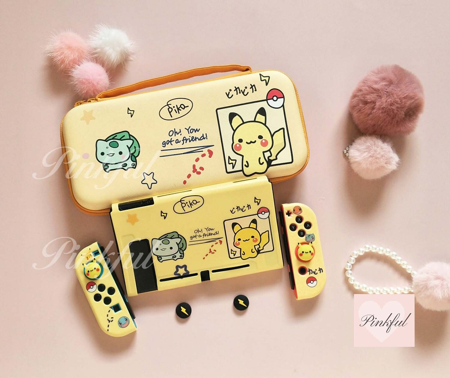 Nintendo Switch Casecute Pikachu Pokemon Nintendo Switch Etsy