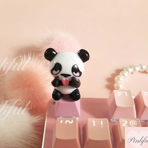 Copritasti anime, copritasti carini, copritasti personalizzati, copritasti in resina, per tastiera meccanica, decorazione per computer Panda Kawaii, regalo personalizzato