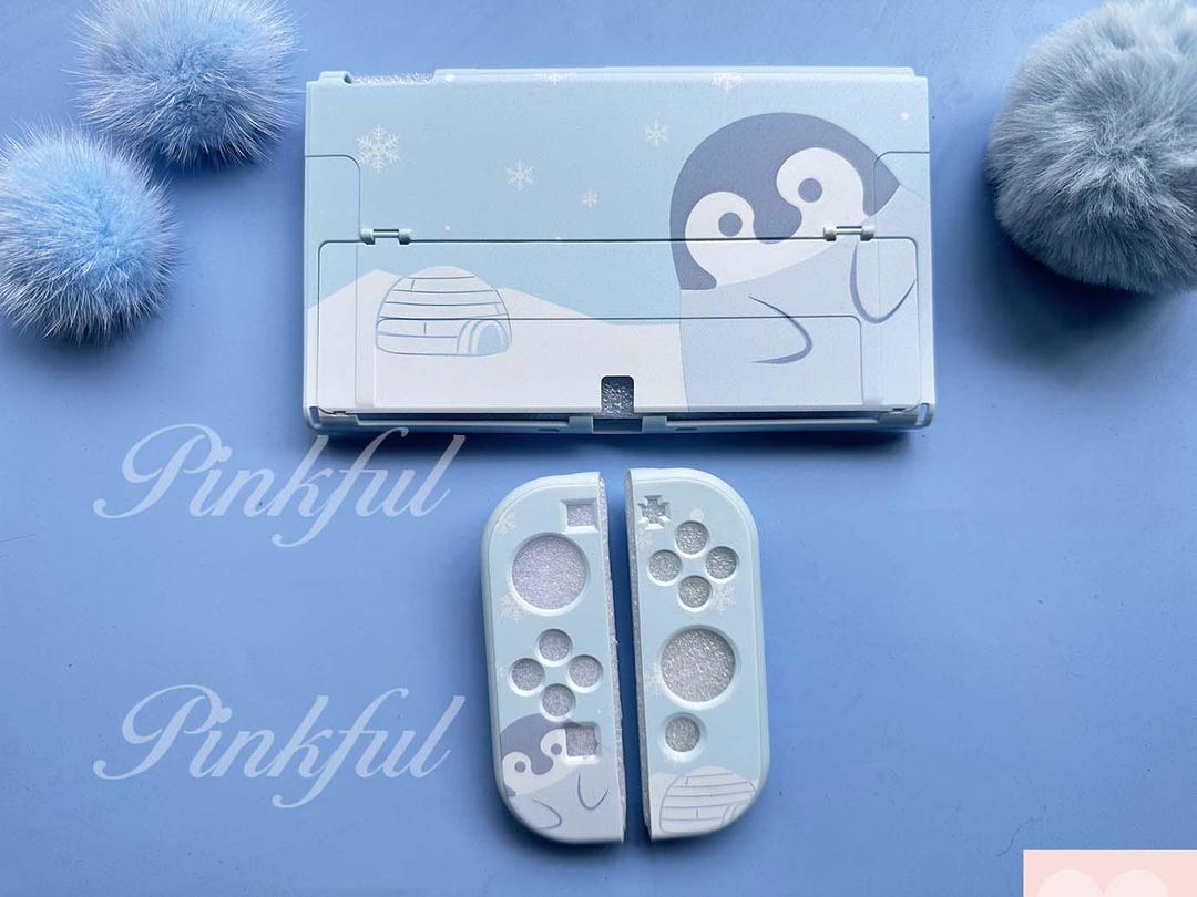 Cute Penguin Nintendo Switch Oled Case,blue Nintendo Switch Case,switch ...