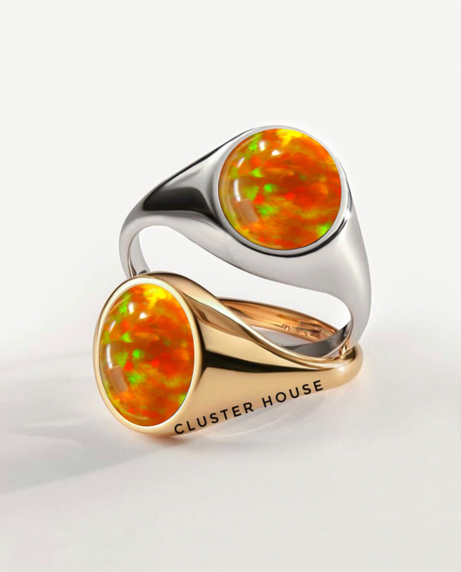 Mexican Fire Opal Ring Mens Fire Opal ring Mens Silver Opal Etsy