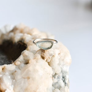 Aquamarine rings, Aquamarine rough stone ring, Clean Aquamarine rough, Aquamarine silver ring, 925 silver ring, Handmade rings, Christmas image 3