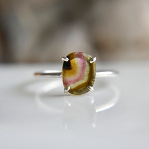 Bicolor Tourmaline rings, Tourmaline rings in 925 silver, Multicolor rings, Rings for all, Handmade rings, Designer rings, Gemstone rings