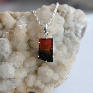 Bicolor Tourmaline pendant in 925 sterling silver, Tourmaline pendants, Silver jewelry handmade, Designer pendants, Tourmaline necklace