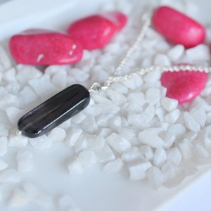 Tourmaline Pendant, Tourmaline silver pendant, Tourmaline bi color, Tourmaline pencil, Black tourmaline, 925 silver, Silver jewelry
