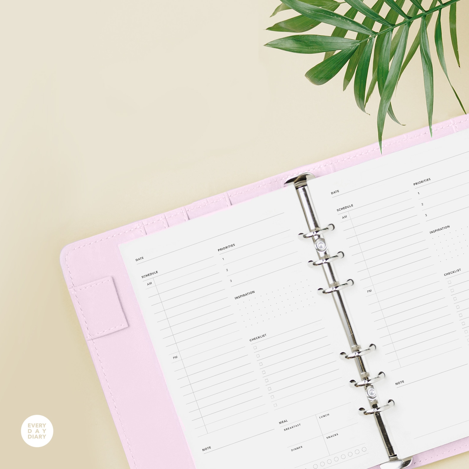 Daily Planner Half Letter Size Printable Half Letter Planner Etsy