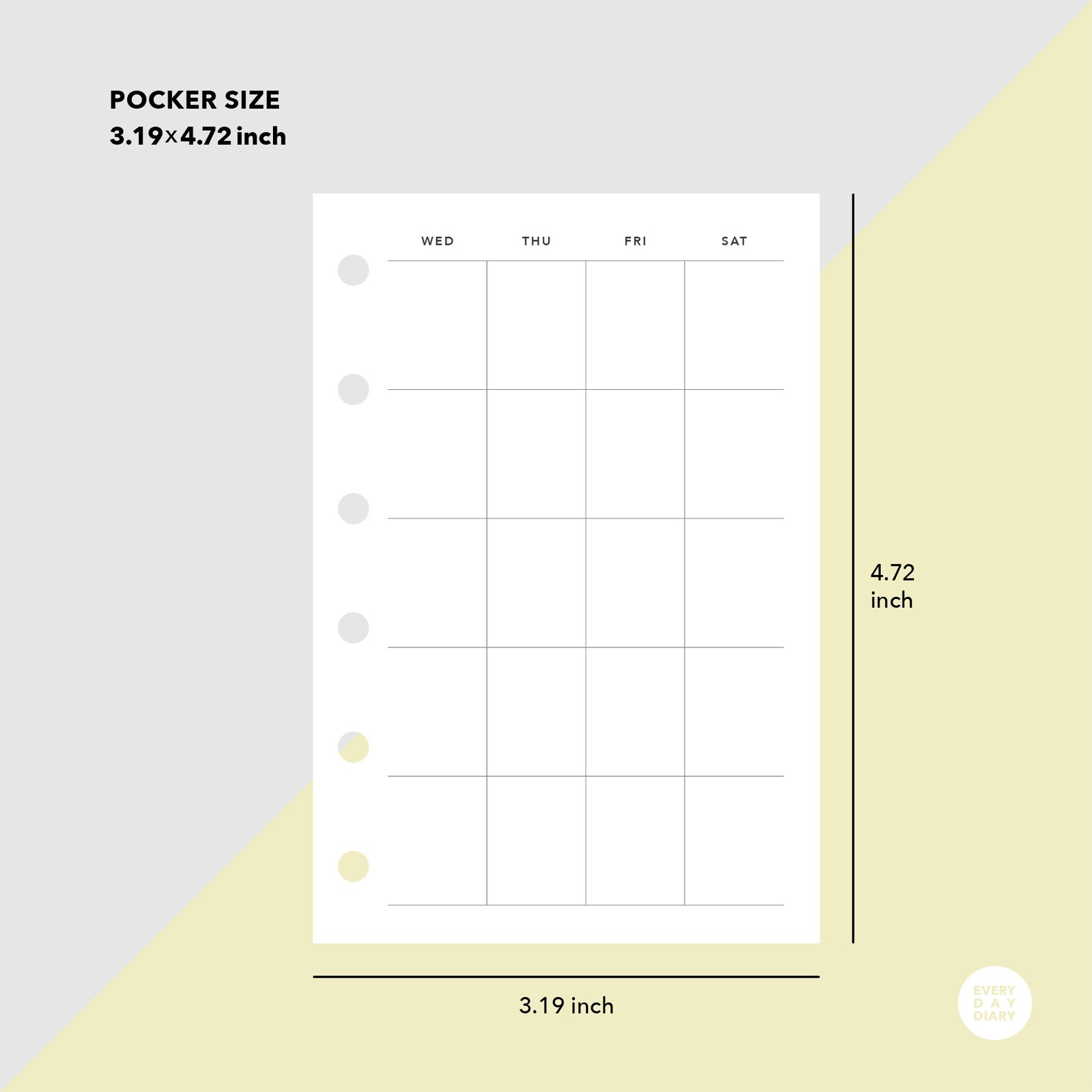 Monthly Planner Pocket Size Printable Pocket Monthly Layout | Etsy