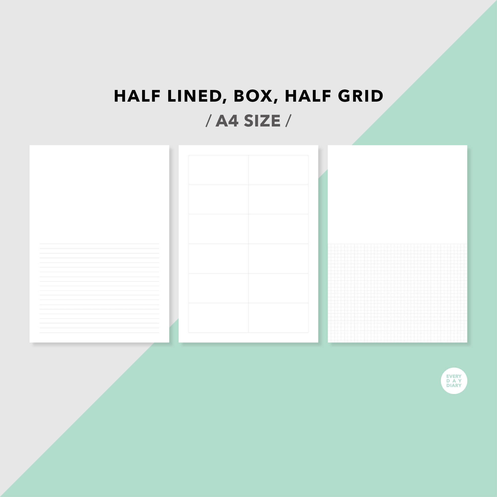 half lined notepad box notepad half grid notepad a4 size etsy