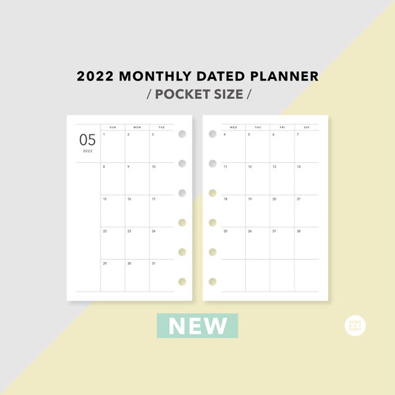 2022-dated-monthly-planner-pocket-size-printable-planner-etsy
