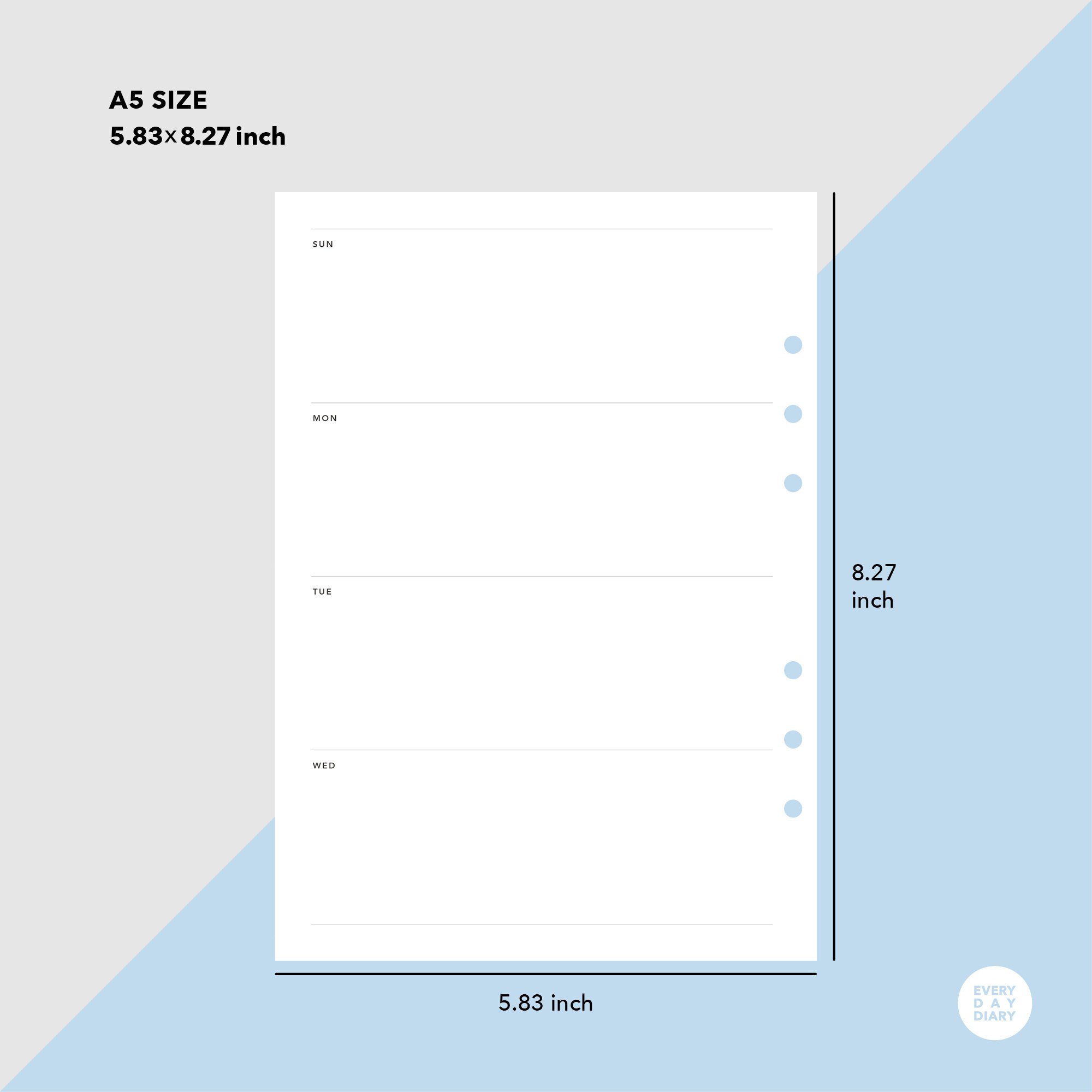 Weekly Planner A5 Size Printable A5 Planner Layout A5 Etsy