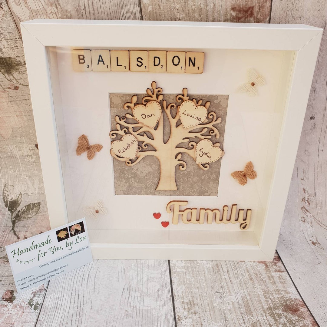 Family Tree Personalised Frame - Etsy UK