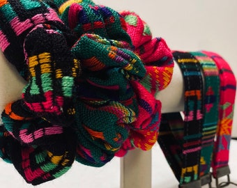 Handmade Mexican Cambaya Scrunchies , Hair Accessories ,Hair Ties ,Cambaya Hair Ties , Mexican Handmade Scrunchies ,Mexican Hair Accessories