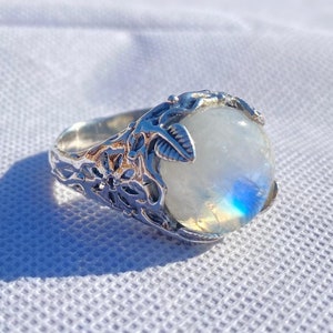 Moonstone Ringlunamoonstone Engagement Ring,moonstone Jewelry,moon Ring ...