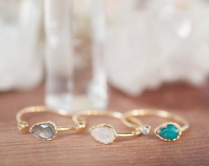 Moonstone Ring,Gold Vermeil or Sterling Silver 925,Adjustable,Statement ring,Gemstone ring,Handmade ring,Gift for Her,June Birthstone BJR036