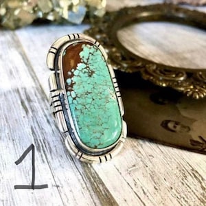 Sterling Silver Statement Turquoise Ring, Boho Ring, Silver Ring, Turquoise Ring,Tuquoise Ring, Sterling Silver Handmade Turquoise Ring,Ring