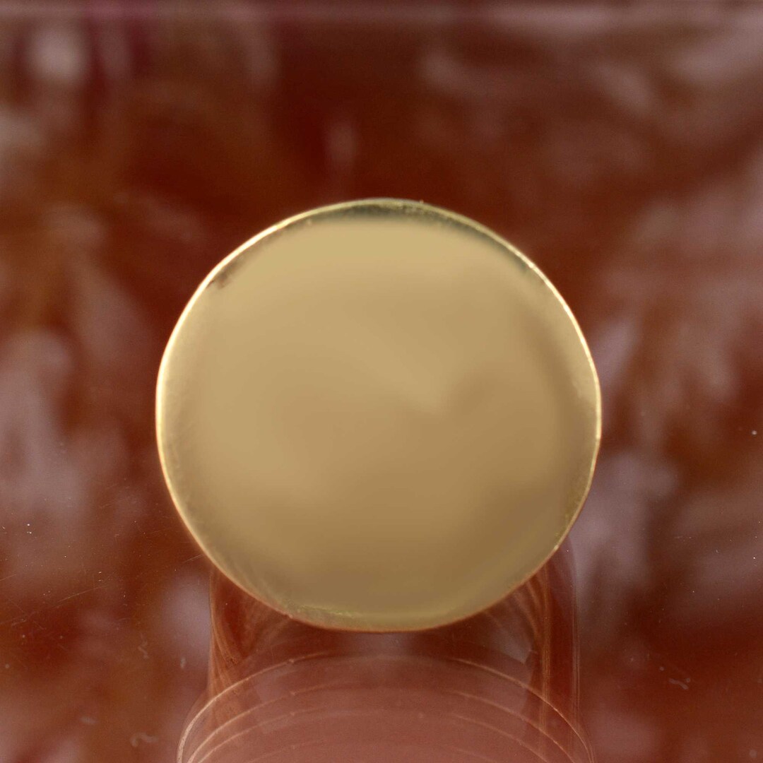 Brass Signet Ring, Signet Round Ring, Men Signet Ring, Promise Ring ...